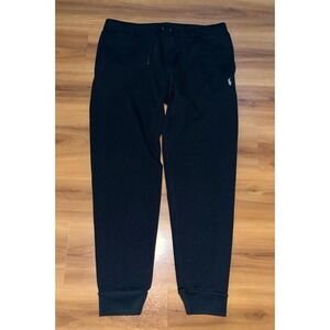 Mens Polo Ralph Lauren Drawstring Black Tapered Jogger Pants